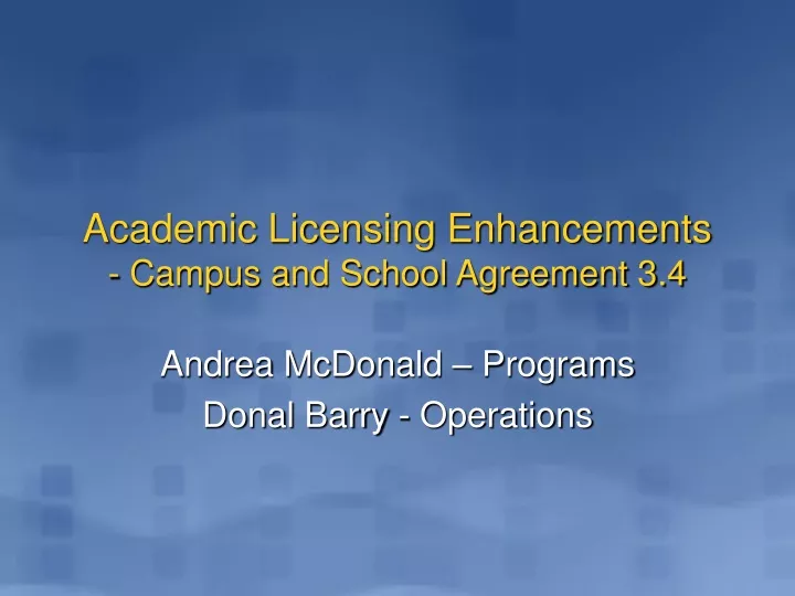 academic licensing enhancements campus and school agreement 3 4
