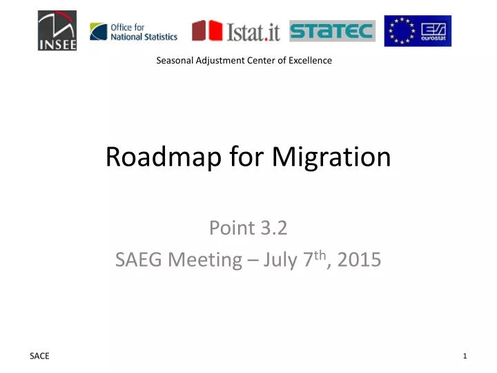 roadmap for migration