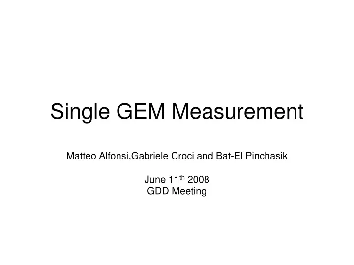 single gem measurement