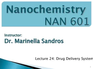 Instructor:  Dr.  Marinella Sandros