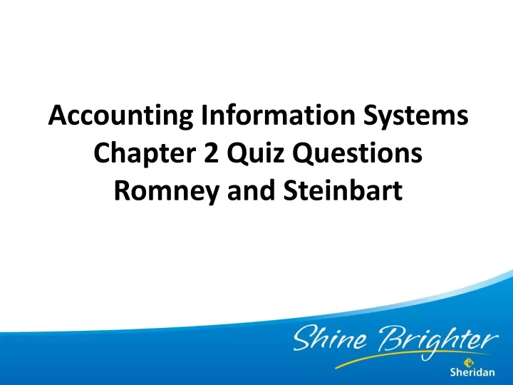 accounting information systems chapter 2 quiz questions romney and steinbart