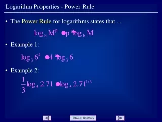 Logarithm Properties - Power Rule