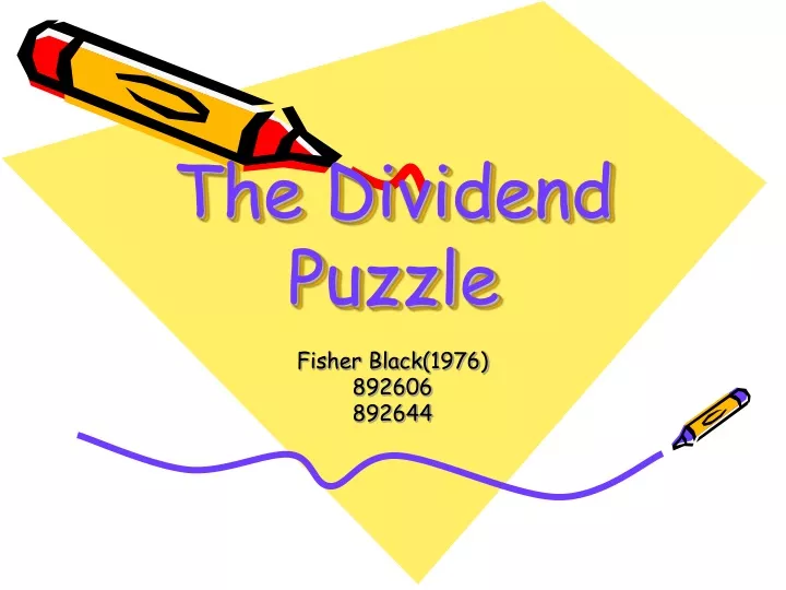 the dividend puzzle