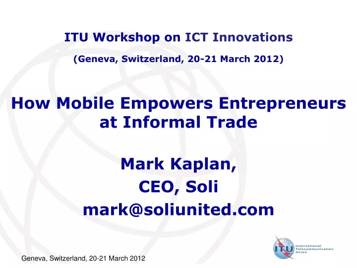 how mobile empowers entrepreneurs at informal trade