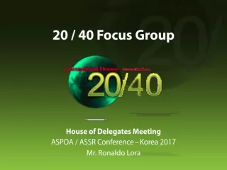 20 / 40 Focus Group
