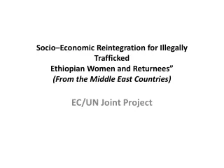 EC/UN  Joint Project