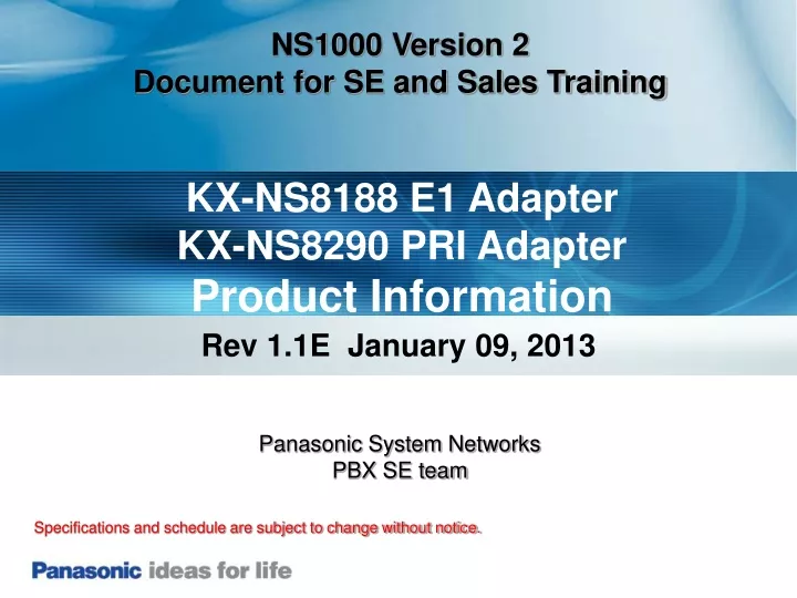 ns1000 version 2 document for se and sales