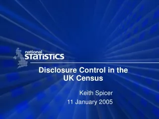 Disclosure Control in the UK Census