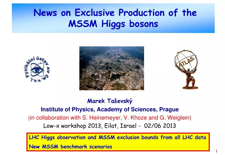news on exclusive production of the mssm higgs bosons