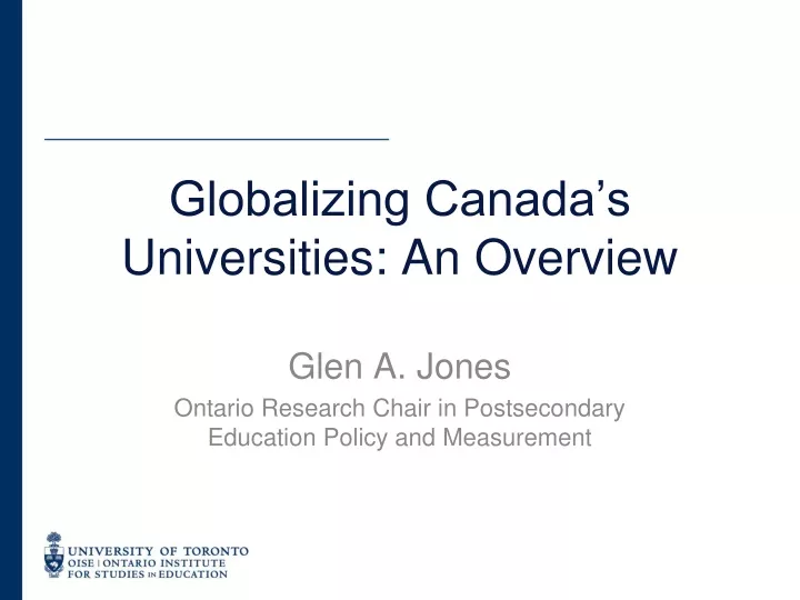 globalizing canada s universities an overview