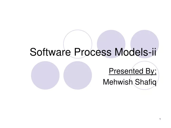 software process models ii