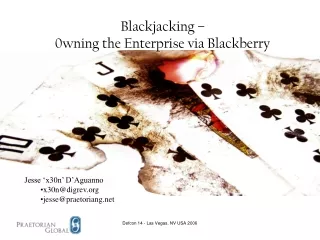 Blackjacking – 0wning the Enterprise via Blackberry