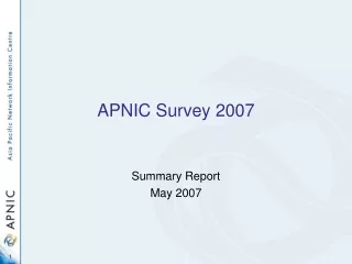 APNIC Survey 2007