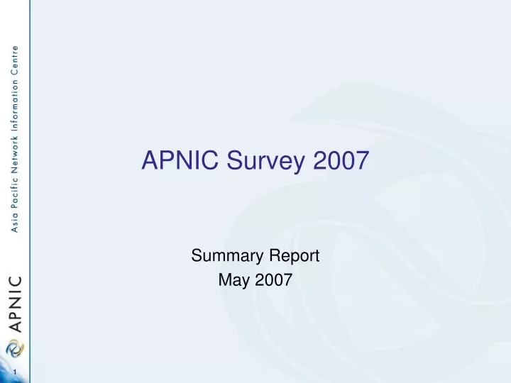 apnic survey 2007