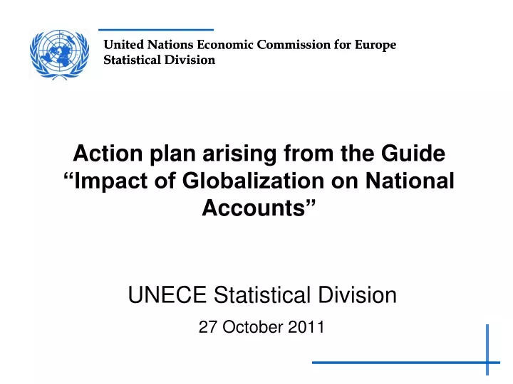 action plan arising from the guide impact of globalization on national accounts