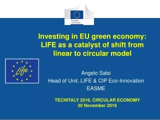 Investing in EU green economy:  LIFE as a catalyst of shift from linear to circular model