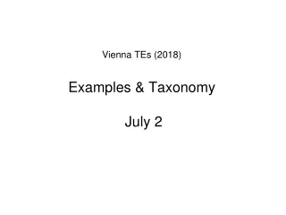 Vienna TEs (2018) Examples &amp; Taxonomy  July 2