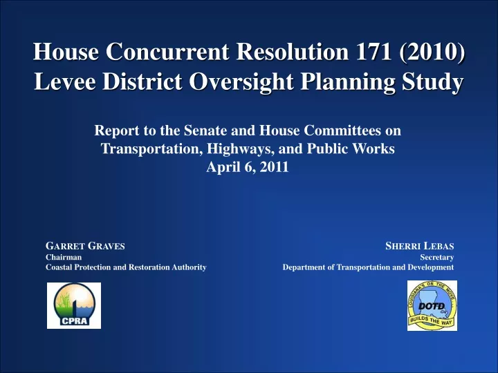 house concurrent resolution 171 2010 levee