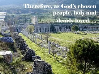 Therefore, as God’s chosen people, holy and  dearly loved. . .