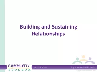 Building and Sustaining Relationships