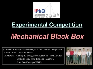 Experimental Competition Mechanical Black Box