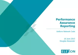 Performance Assurance Reporting
