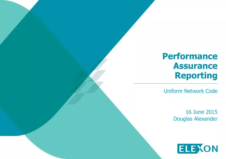 performance assurance reporting
