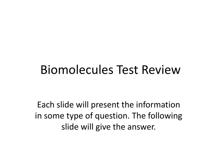 biomolecules test review