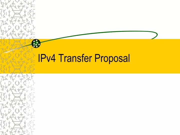 ipv4 transfer proposal