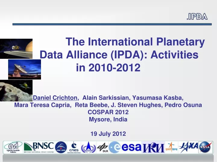 the international planetary data alliance ipda