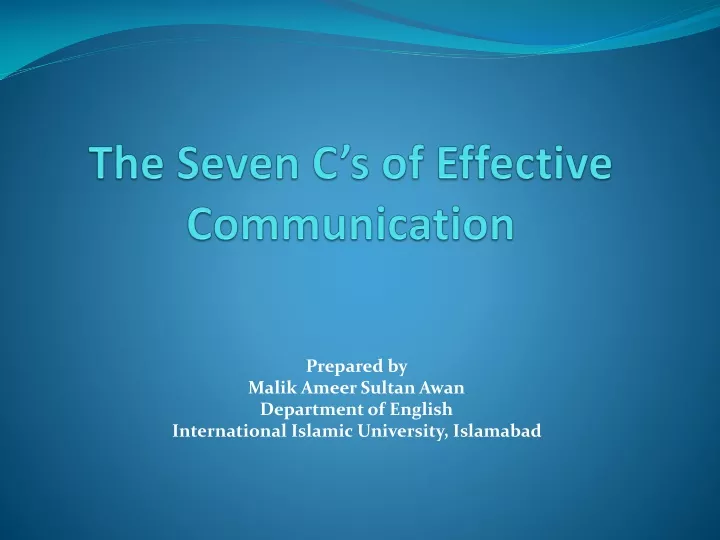 the seven c s of effective communication