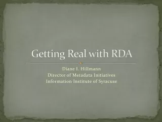 Getting Real with RDA