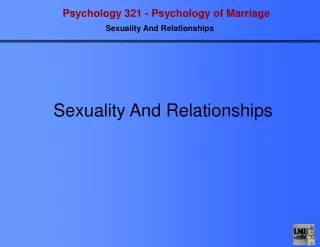 Sexuality And Relationships