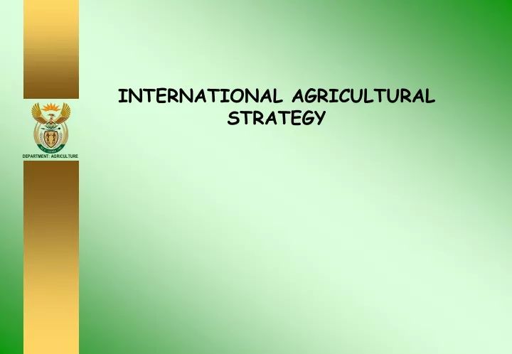 international agricultural strategy