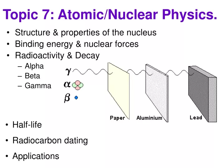 topic 7 atomic nuclear physics