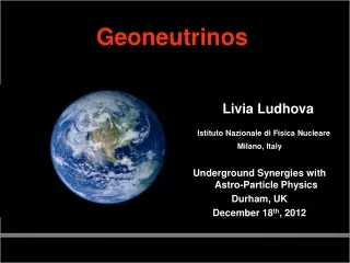 Geoneutrinos