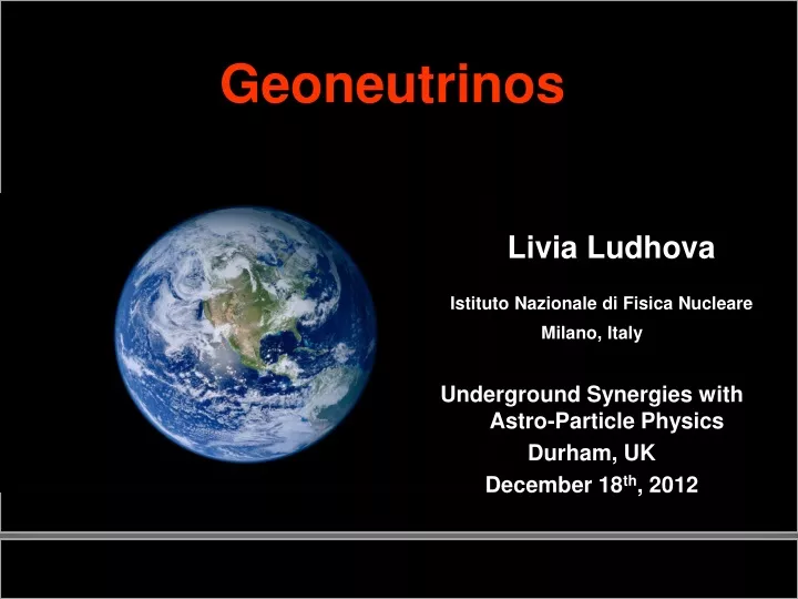 geoneutrinos