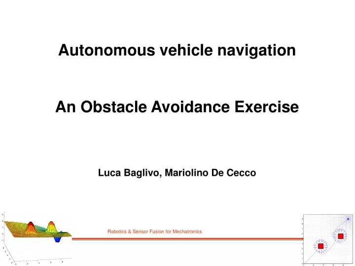 autonomous vehicle navigation an obstacle