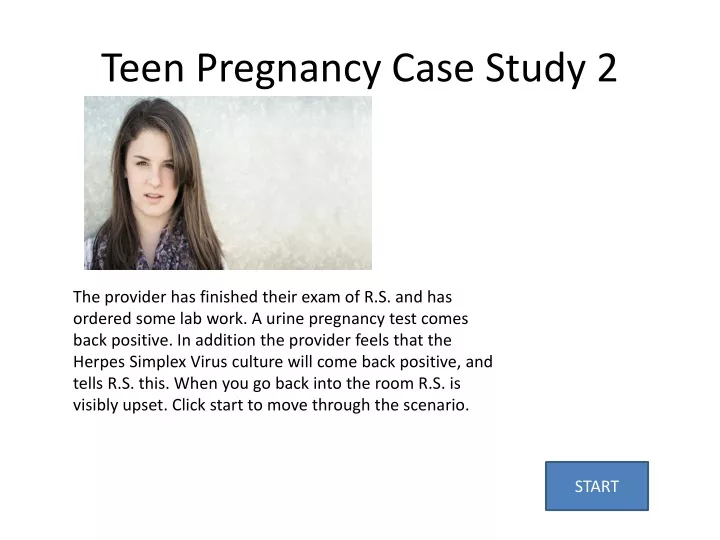teen pregnancy case study 2