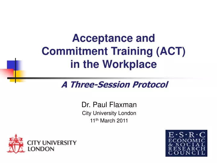 acceptance and commitment training