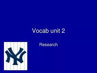 Vocab unit 2