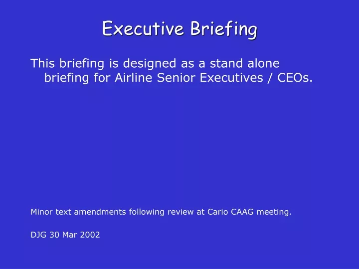 executive briefing