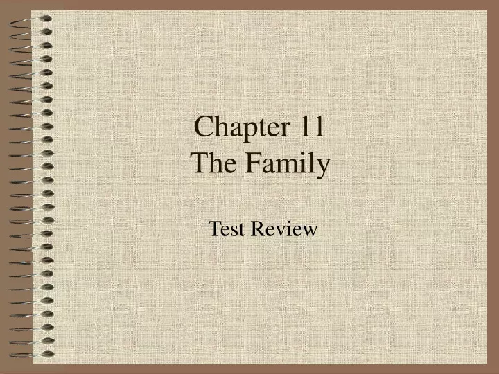 chapter 11 the family