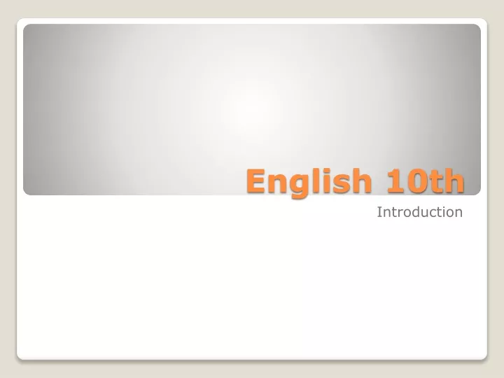 english 10th