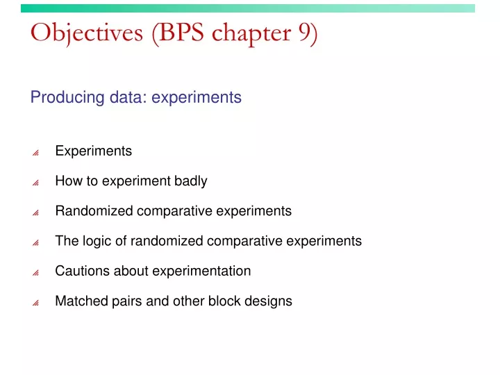 objectives bps chapter 9