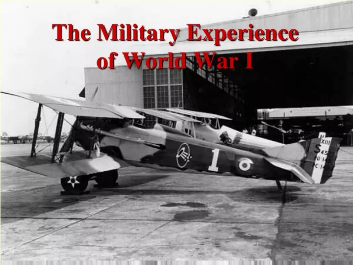 the military experience of world war i