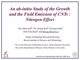 An ab-initio Study of the Growth and the Field Emission of CNTs : Nitrogen Effect