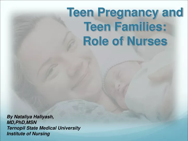 teen pregnancy and teen families role of nurses