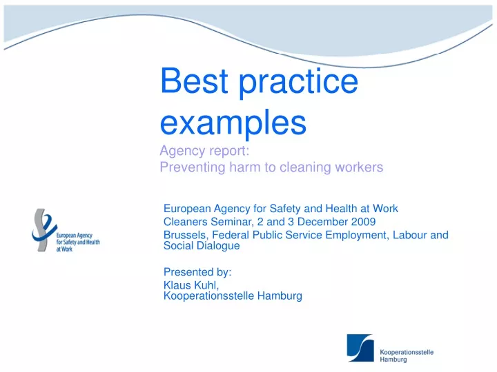 best practice examples agency report preventing harm to cleaning workers
