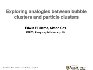 Exploring analogies between bubble clusters and particle clusters
